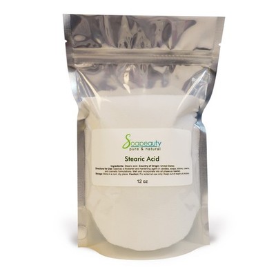 Soapeauty Stearic Acid 100% Pure Vegetable-Derived Cosmetic Grade 12 oz