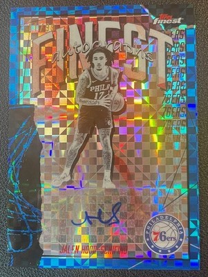 2025-26 Topps Finest Auto Jalen Hood Schifino #FAU-JHS Blue X-Fractor 11/99