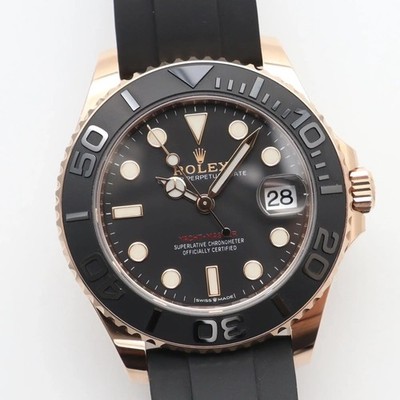 2020s New Rolex 268655 Yacht Master 37mm 18K Rose Gold Oysterflex