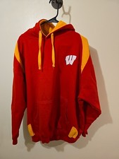 VINTAGE University Of Wisconsin Badgers  Red And Orange Hoodie Size 2XL