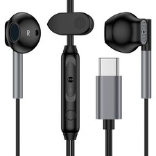 Wired Earbuds Headphones for Google Pixel 10a, 10, 9a, 9, 9 Pro XL, Black