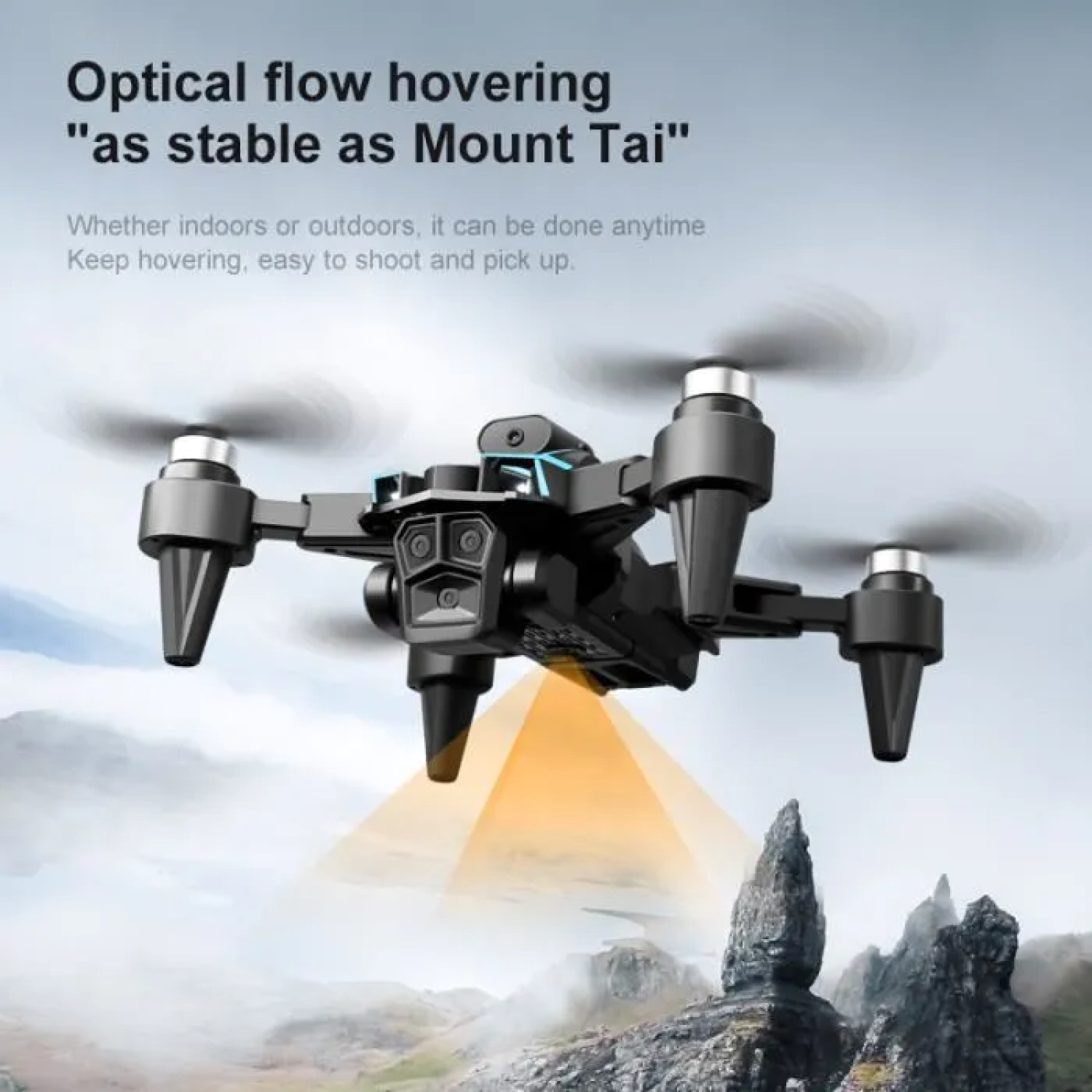 Drone débutant anticrash écran télécommande FPV avec 3 batteries incluses
