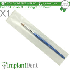Nail Gel Brush 3L Professional Synthetic Straight Tip for Base Builder Top Gel
