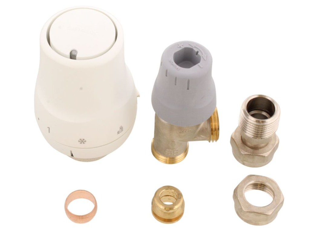 Siemens MTN51GB Thermostatic Radiator Valve 10mm/15mm White NEW