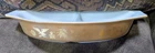 Vintage Pyrex Early American Divided Casserole 1.5 Qt Glass Baking Dish No Lid !