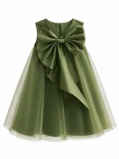 2-3Y Girl Party Dress NWOT Army Green Toddler Dress