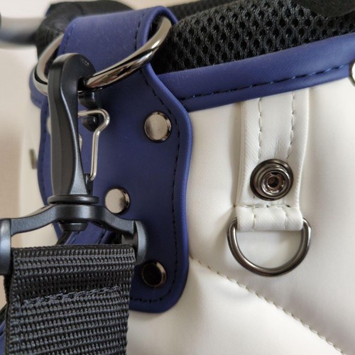 PING CB-P191 blu/bianco slim cart bag golf carry caddy bag rara giapponese usata - Foto 3 di 17