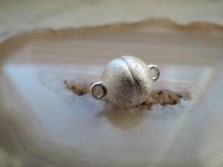 Magnetverschluss 925 Silber matt 12 mm Magnetverschluss Langer Kette Armband