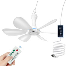 USB Mini Ceiling Fan Portable Outdoor Remote Battery Operated
