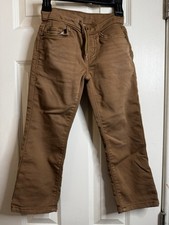 Cat  Jack Boys Brown Chino Athletic Pants Solid Pockets Casual Button Zip