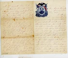 Civil War Patriotic Lettersheet Used with letter Com. DuPont