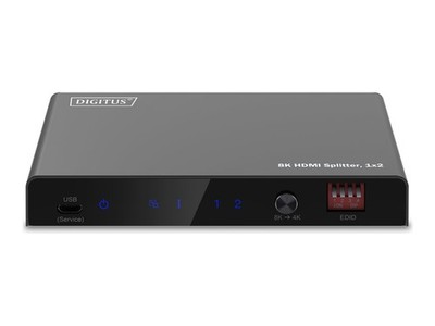 DIGITUS 8K HDMI Splitter 1x2 Audio/Multimedia Cable DS-55339