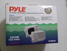 Pyle PLMR24 3-Way Marine Audio Mini Speaker OPEN BOX