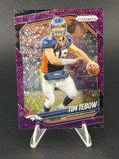 2025 Panini Prizm No Huddle Tim Tebow Purple Disco SN /75 Denver Broncos
