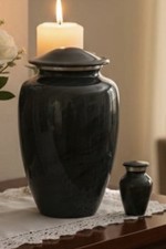 BLACK SOFT PASTEL Urn For Ashes For Adult, Burial Urns 230 ci