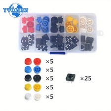 25Lot Tactile Push Button Switch 12 12 7.3mm Momentary Switch Micro Button w/Box