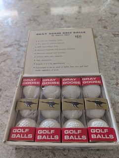 Vintage Golf Balls Gray Goose