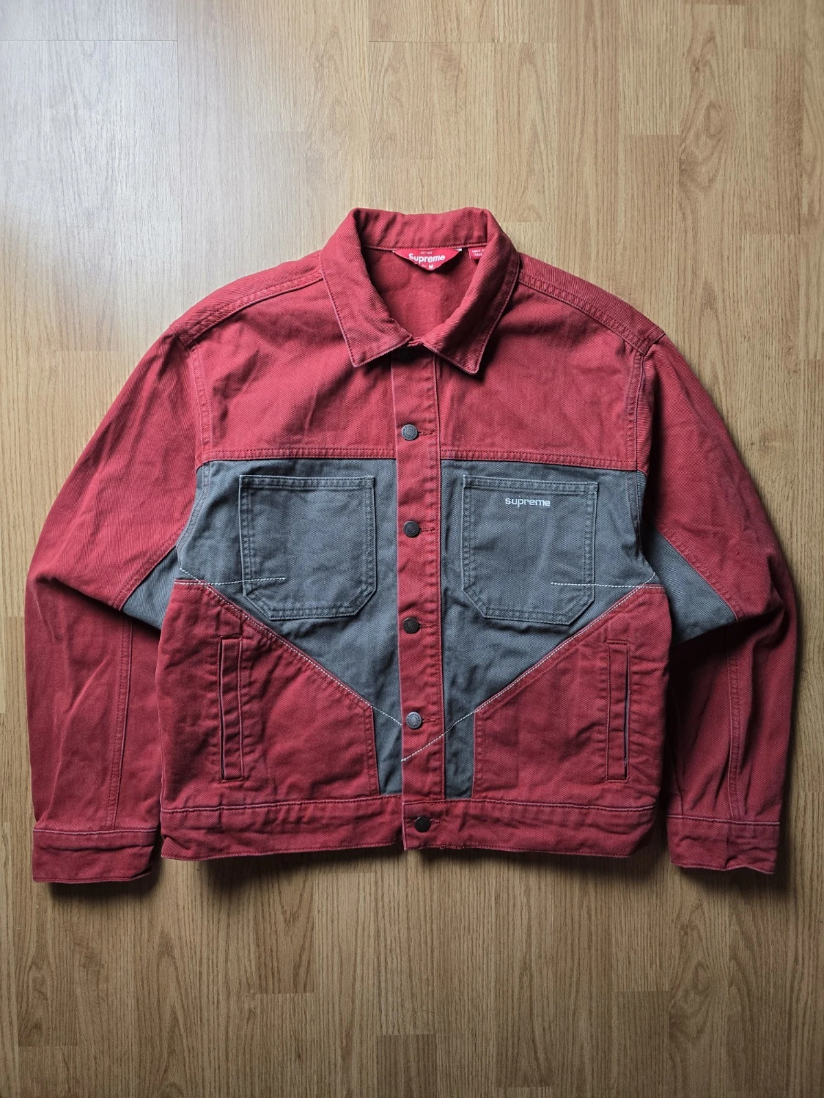 Supreme 2-Tone Paneled Denim Jacket (M)