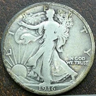 US 1916 Walking Liberty Half Dollar  **