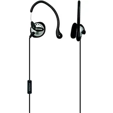 Koss KSC22I Ultra Lightweight Sport Ear-Clip Headphones, Black/Silver