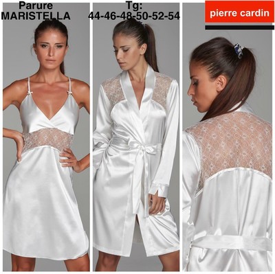 Completo sposa sexy PIERRE CARDIN mod. Maristella colori seta e perla tg.  44-54 | eBay