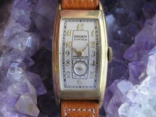 Gruen Curvex 330 Precision Vintage 10k Yellow Gold Filled Deco Wrist Watch 44mm