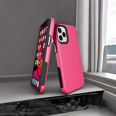 Chic Blush Pink iPhone 13 Pro Max Case: Diamond Texture, Premium Protection