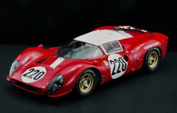 Ferrari Race Car1:18Racing12Racer24LeMans Custom Metal Body Model Carousel Red - Image 3 of 4