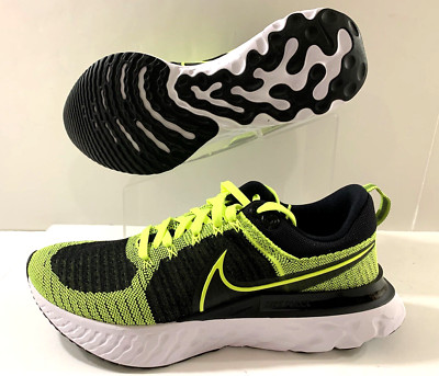 Nike React Infinity Run Flyknit 2 Volt Black Men sz  9.5, 11.5 New CT2357 700