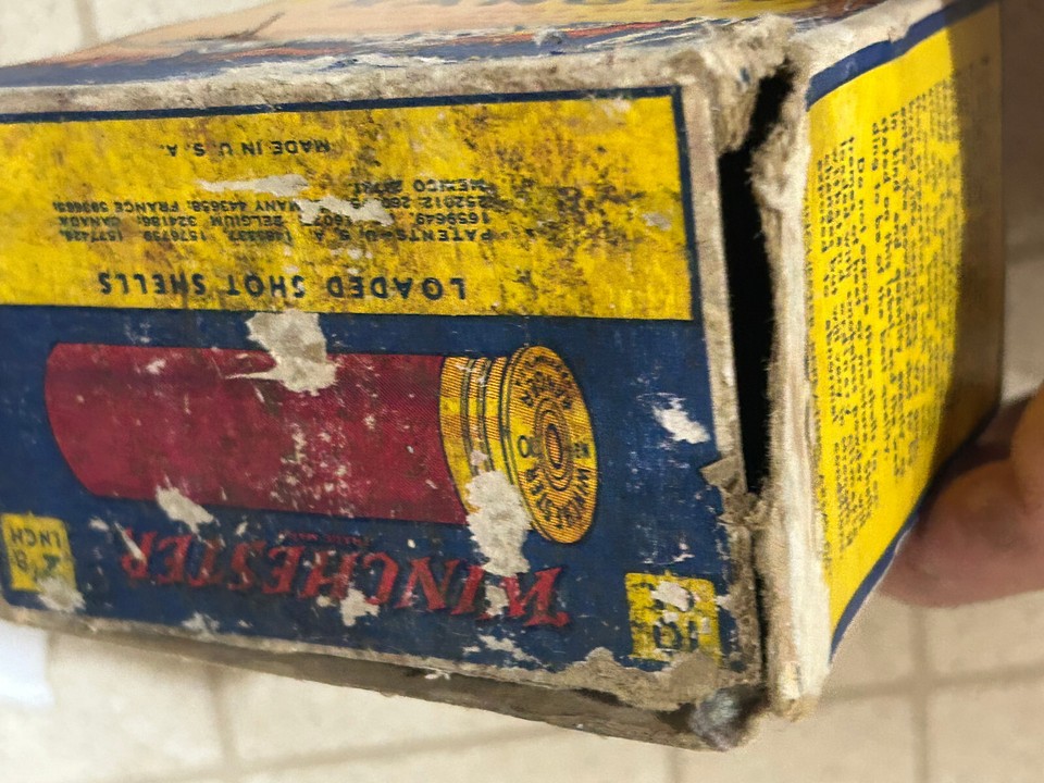 WINCHESTER RANGER DOG SHOT GUN SHELL CARTRIDGE AMMO BOX US ORIGINAL 10