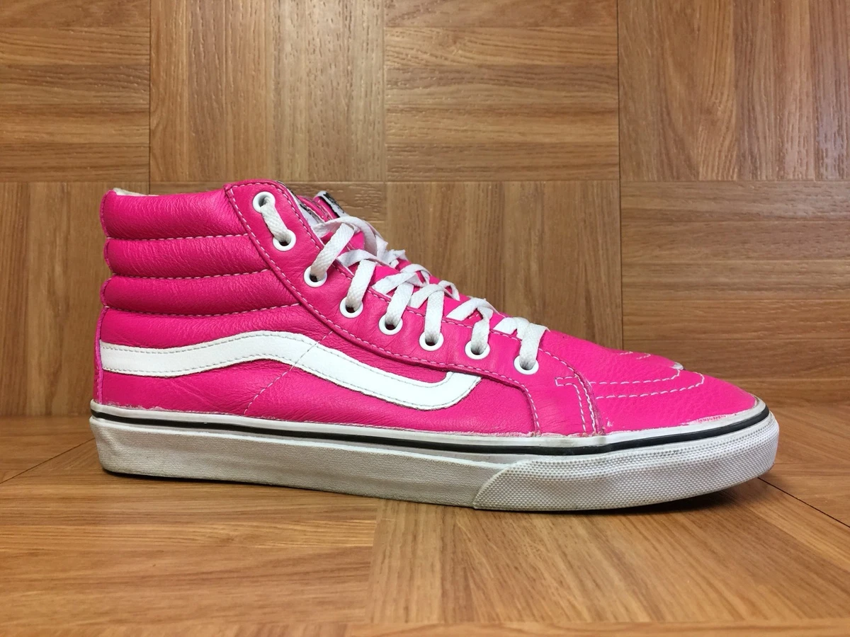 RARE🔥 VANS Iridescent Pink Leather Shoes Sz 8 9.5 Women's Cool | eBay