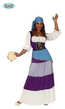 KARNEVAL HALLOWEEN KLEID ZIGEUNERIN GYPSY SMARAGD ERWACHSENE GR S - M - L