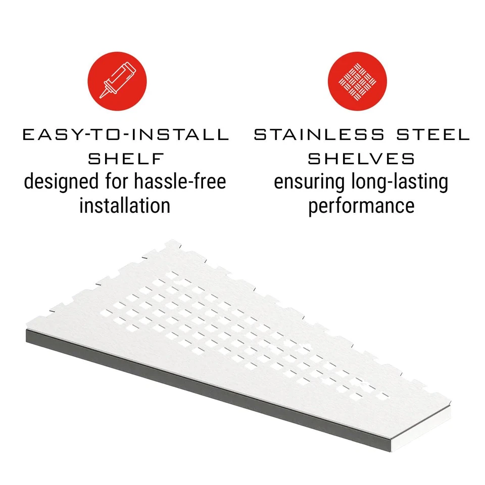 GURU USA Evolux Estante de Ducha Esquinero de Acero Inoxidable, Plus Trapezoidal Asimétrico Foto 3 de 4