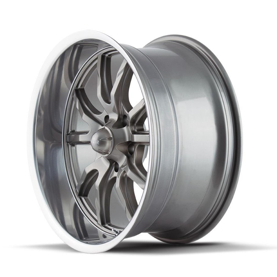 (Set-4) Ridler 650 17x7 5x114.3 0mm Grey Polished Wheels Rims 17 Inch ...