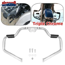 Mustache Engine Guard Chrome Crash Bar For Harley Softail FLSB FXBR FLFB FXLR 