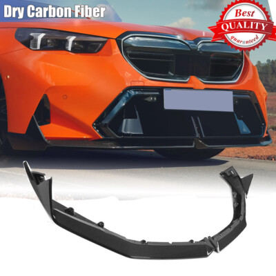 For BMW 5 Series G90 G99 M5 2024-25 Dry Carbon Front Bumper Lip Spoiler Splitter