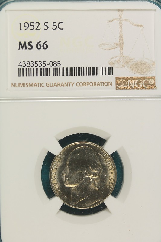 1952-S NGC MS66 Jefferson Nickel!! #A5512