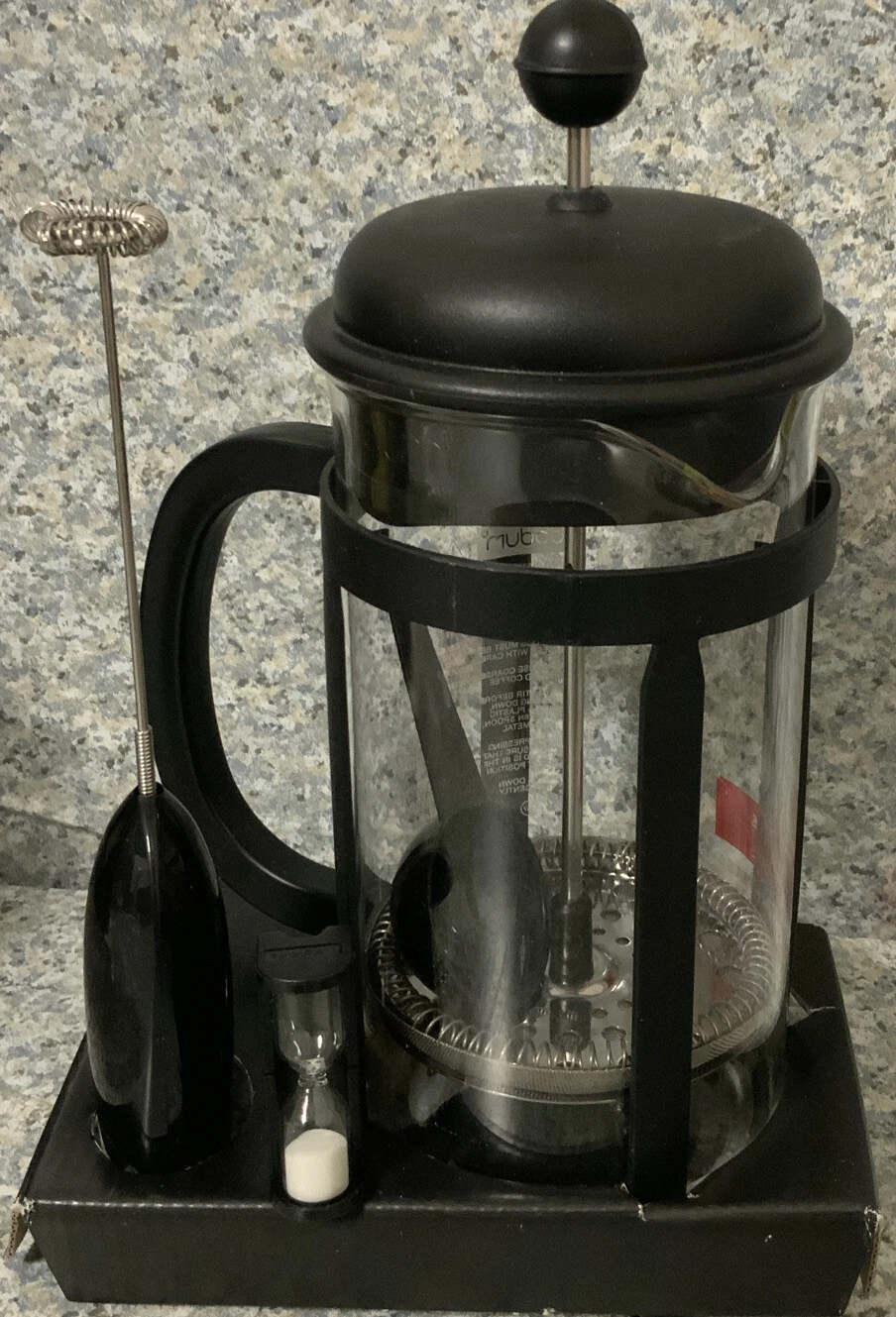 ☕️ Bodum Java 4pc Set French press coffee maker - Black 8cup 34oz🆕 AS SHOWN‼️
