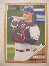 YASMANI GRANDAL RC DODGERS 2011 Topps Heritage Minors baseball card BAKERSFIELD
