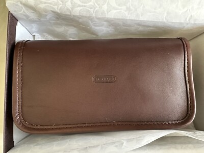 NEW COACH VINTAGE CHUBBY COSMETIC/TRAVEL CASE MAHOGANY LEATHER