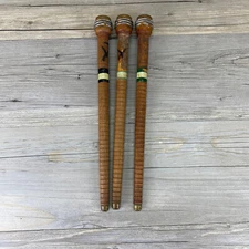 Vintage 12” Weaving Bobbins-Lot Of 3