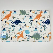 Dinosaur Memory Foam Bath Mat Rug 18x28 Soft & Absorbent Non-Slip Back NWT