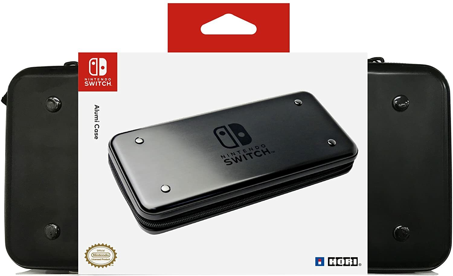 Étui rigide HORI en aluminium noir premium pour protéger la console Nintendo Switch
