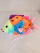 Ty Beanie Buddies Buddy Plush Lips Fish Rainbow 1999 Stuffed Animal 13"