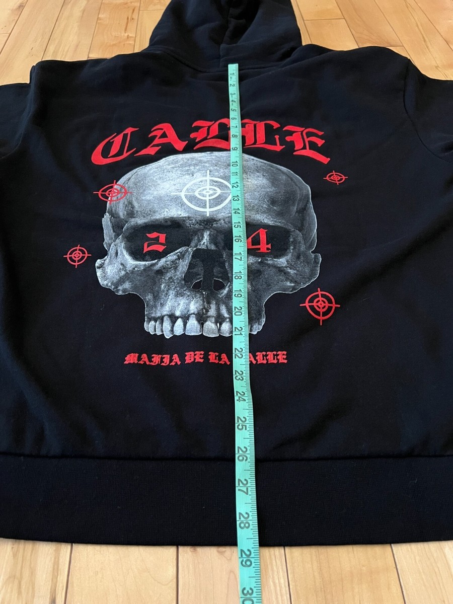 トップス ThugClub 24AW SKULL HOODIE トップス ThugClub 24AW SKULL HOODIE Black & Grey Skull Flame