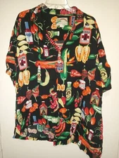 Paradise Found Shirt Men’s Size 2XL Peppers Hot Sauce Short Sleeve Rayon *READ