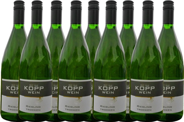 (9 X 1L) 23Er Riesling QualitäTsw. Trocken ErzeugerabfüLlung Weingut Kopp Pfalz-image