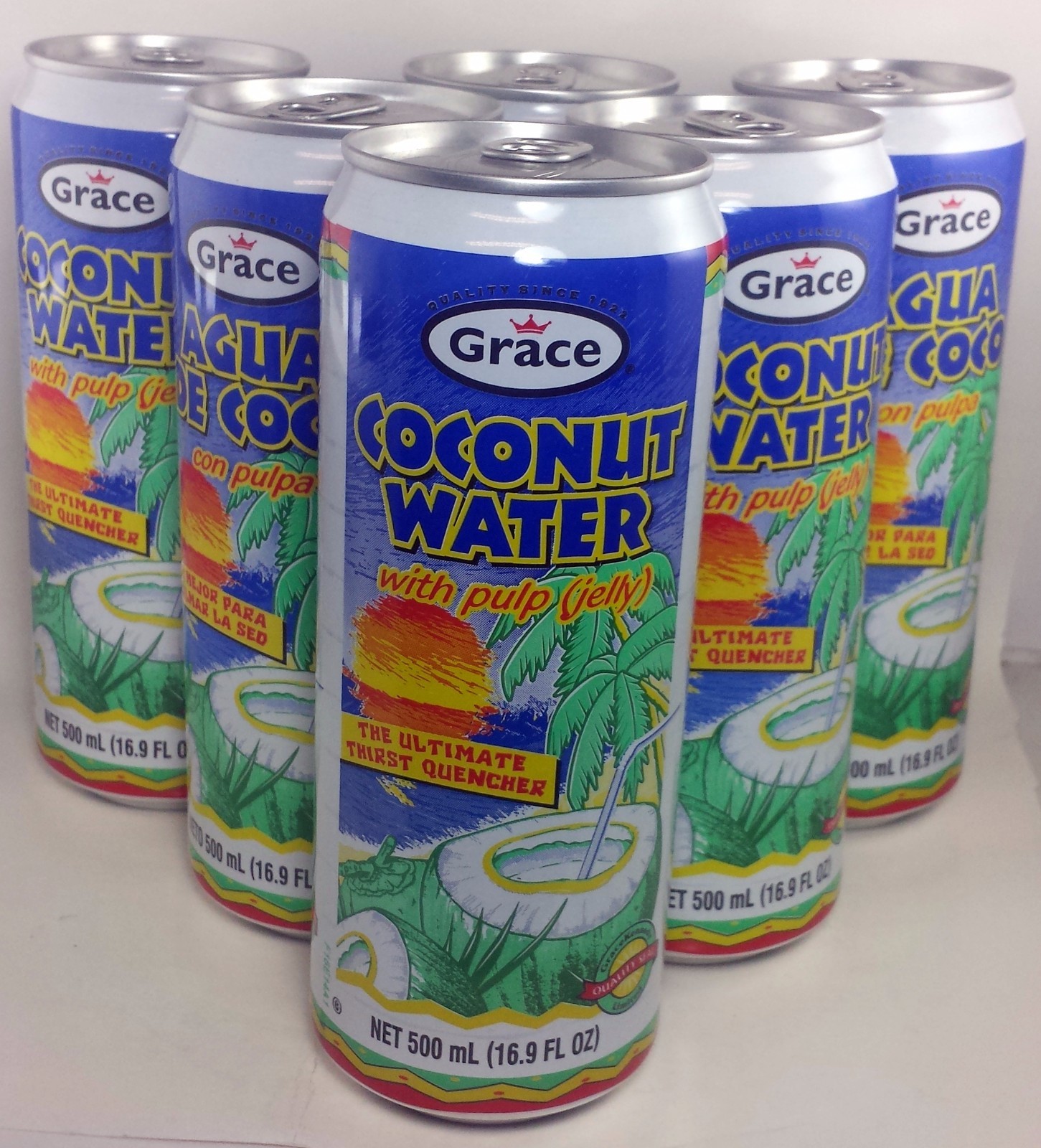 Grace Coconut Water with pulp 16.9 fl oz each ( 24cans) 799207014100