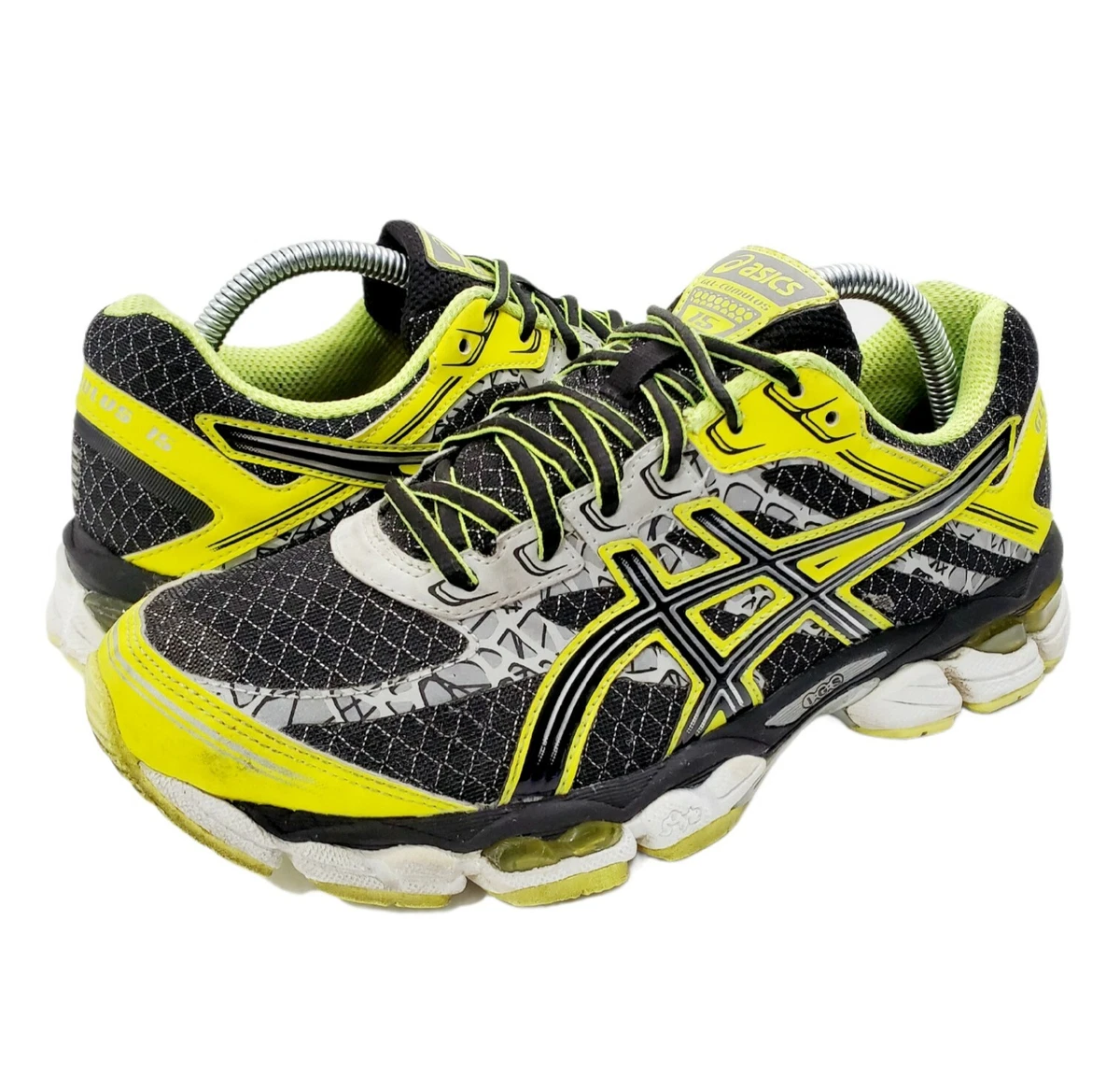 ASICS Gel Cumulus 15 Men&#039;s 8 Athletic Running Shoes Black Yellow T3D0N | eBay