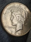 1923-S Peace Silver Dollar $1 AU Details Cleaned
